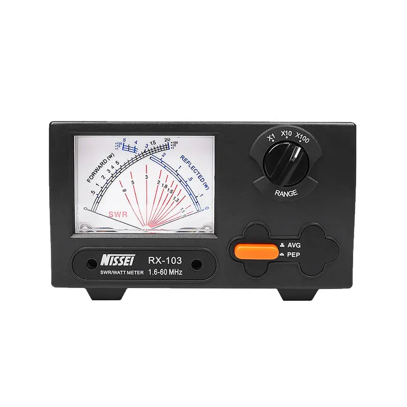 NISSEI Mini RX-103 SWR/Watt Meter 1.6-60MHz HF/V/U Band 2KW Power Meter For Walkie Talkie