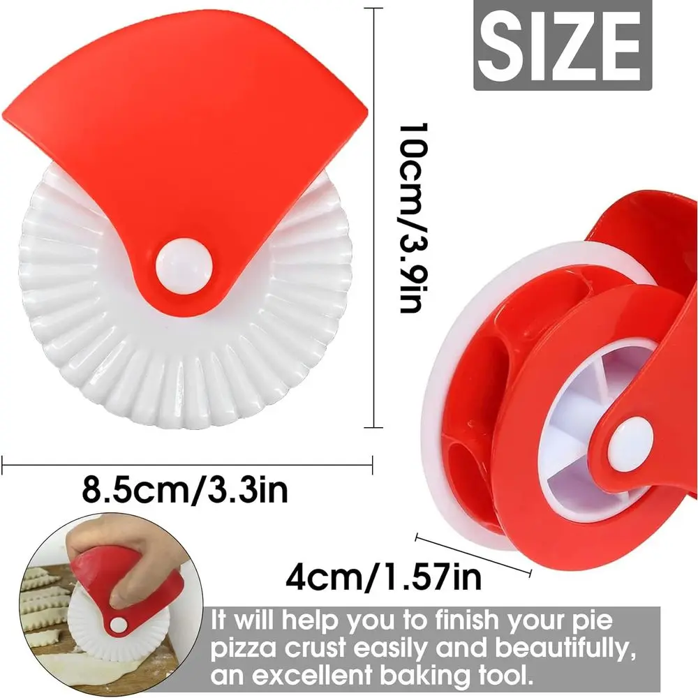 Pastry Wheel and Cutter Set for Decorating and Cutting Pie Crusts, Ravioli, and Pastry