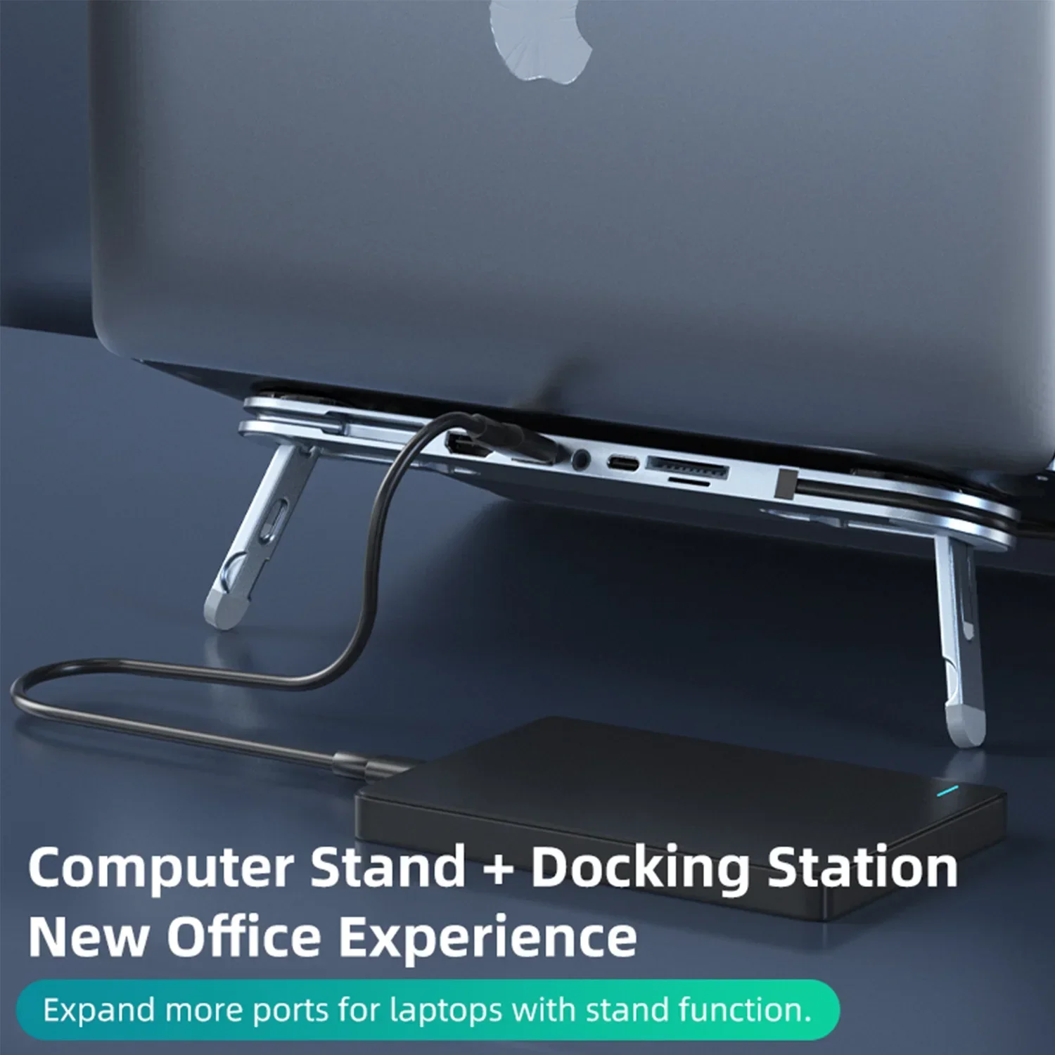 USB C Laptop Docking Station Stand Dock Tablet Stand 6 in 1 Hub 4K HDMI-compatible 3.0 PD 100W Type Hub for M - Image 2