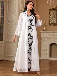 Eid Muslim Dress for Women Embroidery Ramadan Jalabiya Party Long Dresses Abaya Long Robe Morocco Kaftan Islam Vestidos Largos