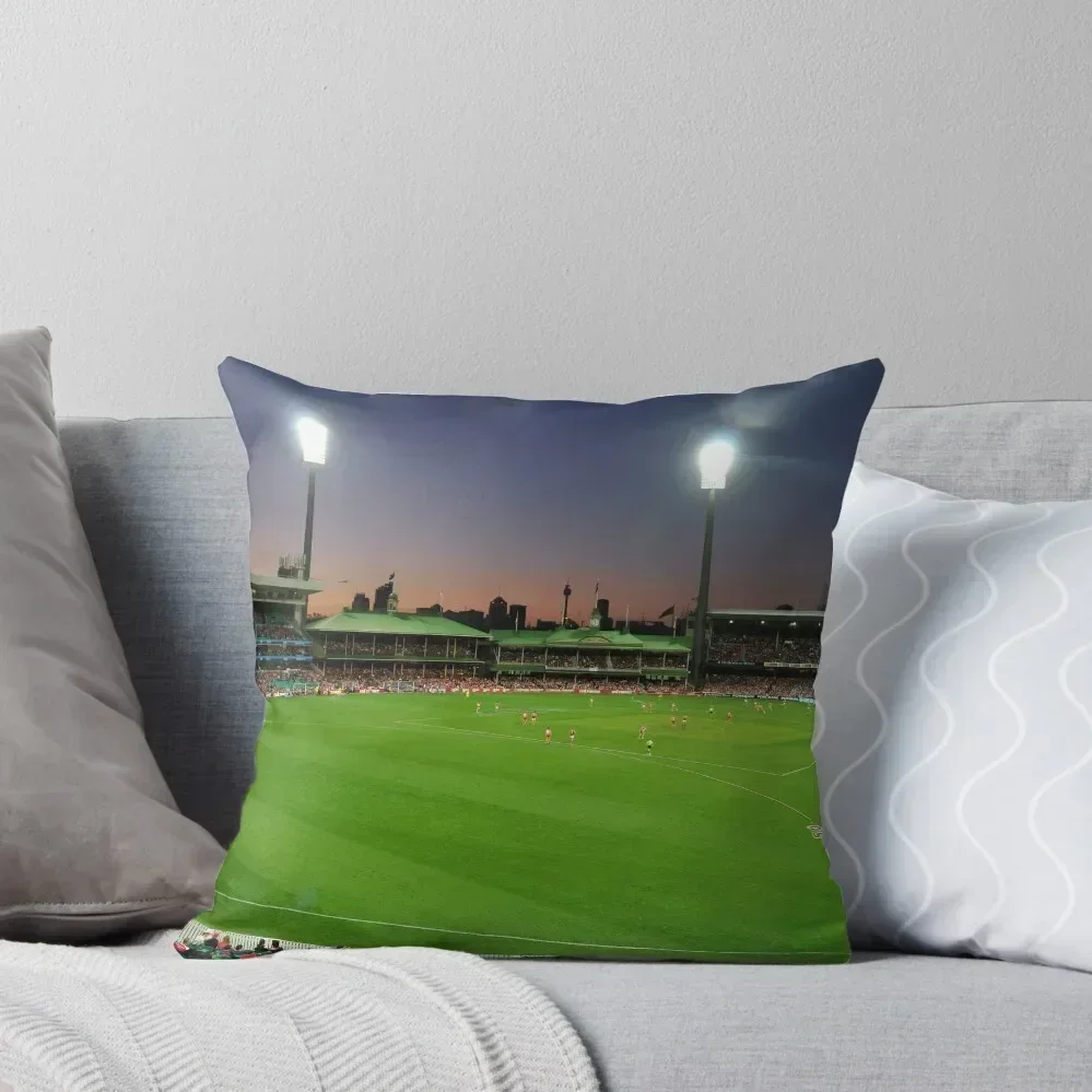 Sydney Cricket Ground - Sunset Throw Pillow Decorative Cushions pillow cover luxury sleeping pillows pillow