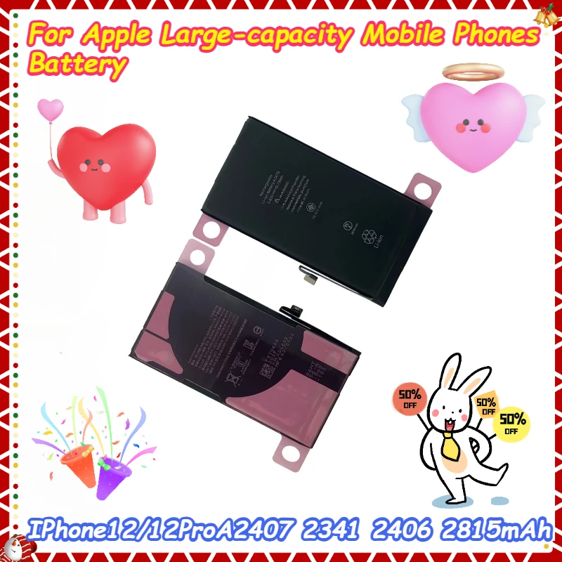 2815mAh For Apple IPhone12/12pro Large-capacity A2407 2341 2406 Mobile Phones Battery