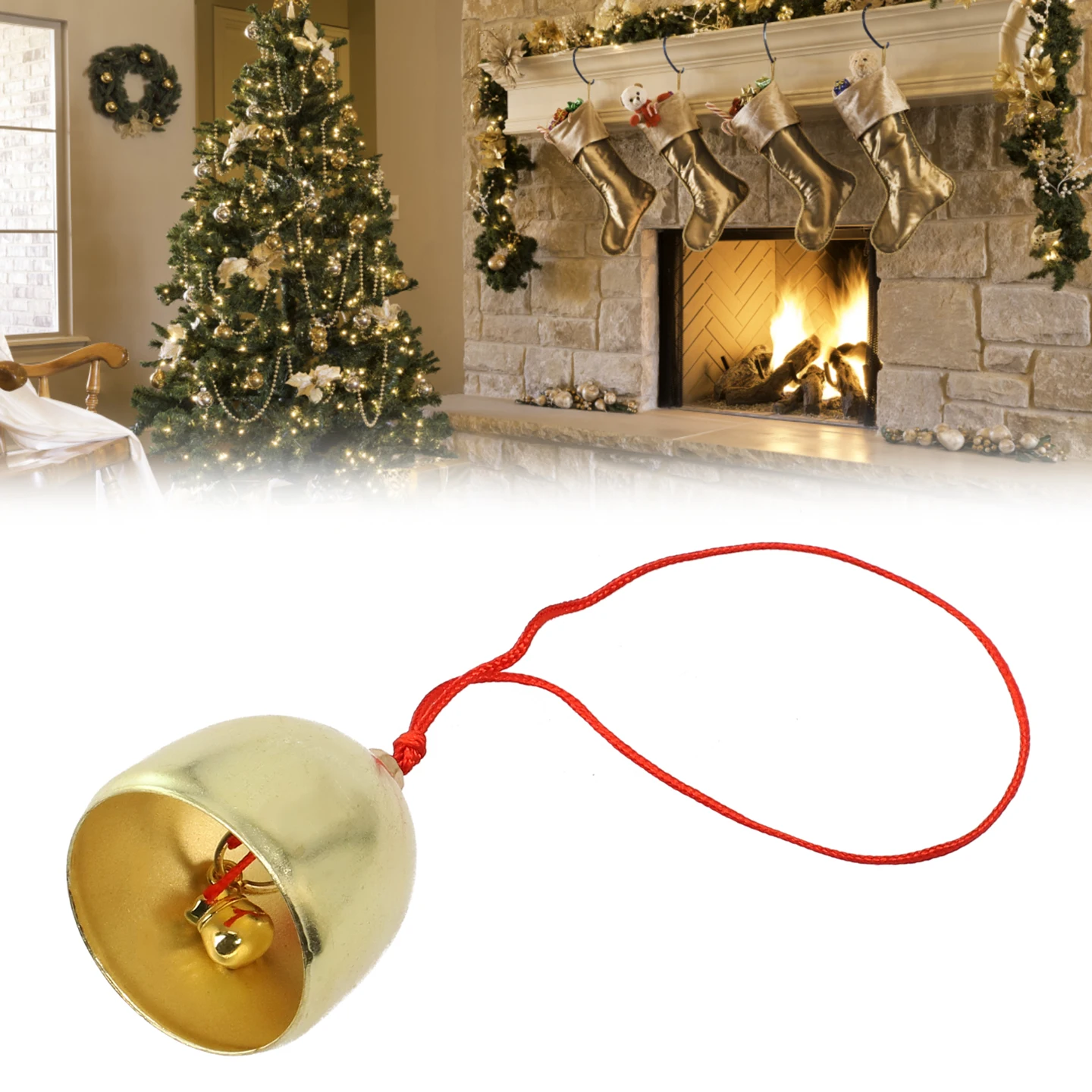 1pc Rame Puro Campana di Metallo Campana di Vento Ciondolo Antifurto Campanello per Porta 2.7*2.9 cm Per Il Compleanno di Nozze Decorazione Della Festa di Natale