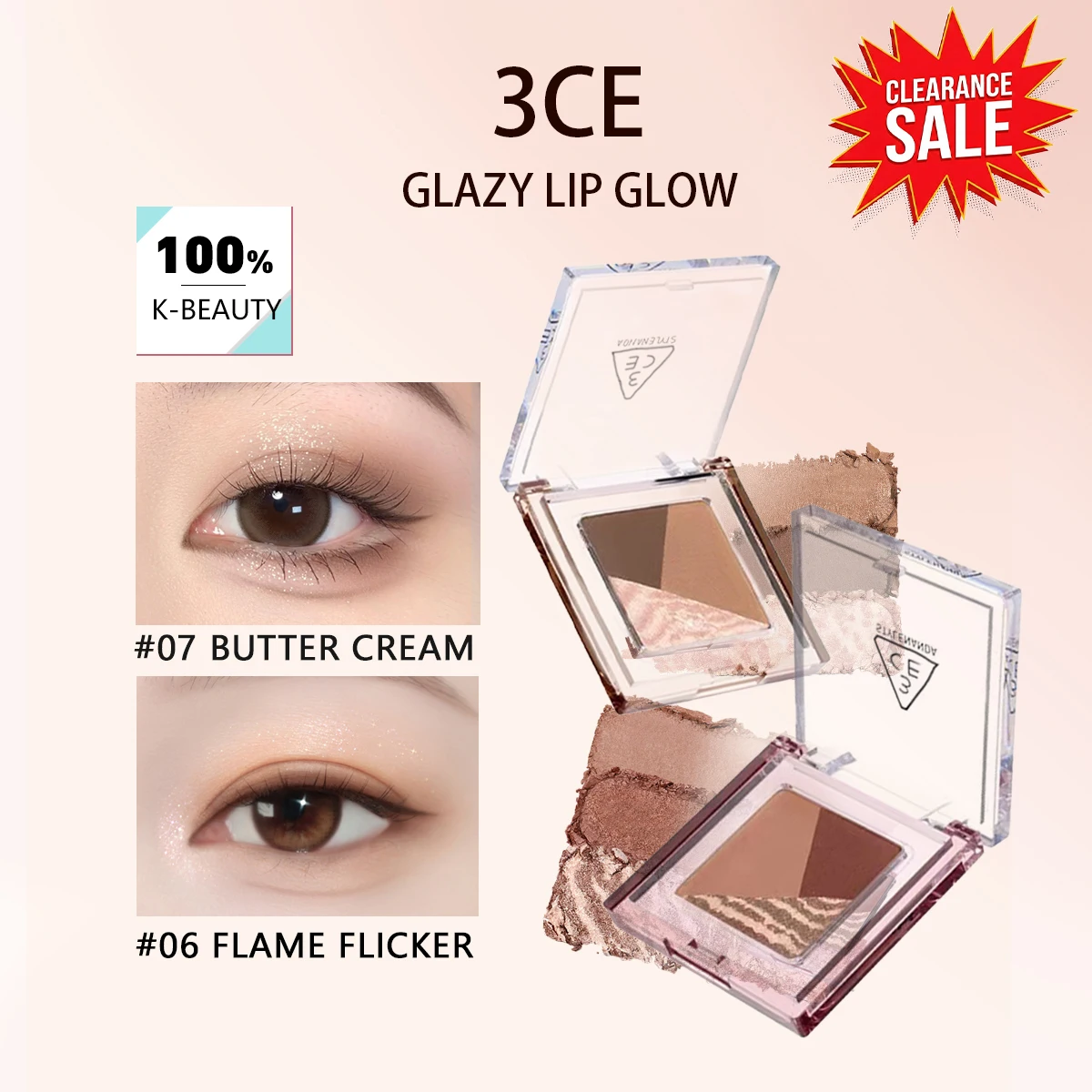 

[Распродажа] 3CE Block Shadow, мелкодисперсная текстура, гладкое нанесение, минимальное рассеивание, стойкий и не выцветающий, K-Beauty, корейская косметика