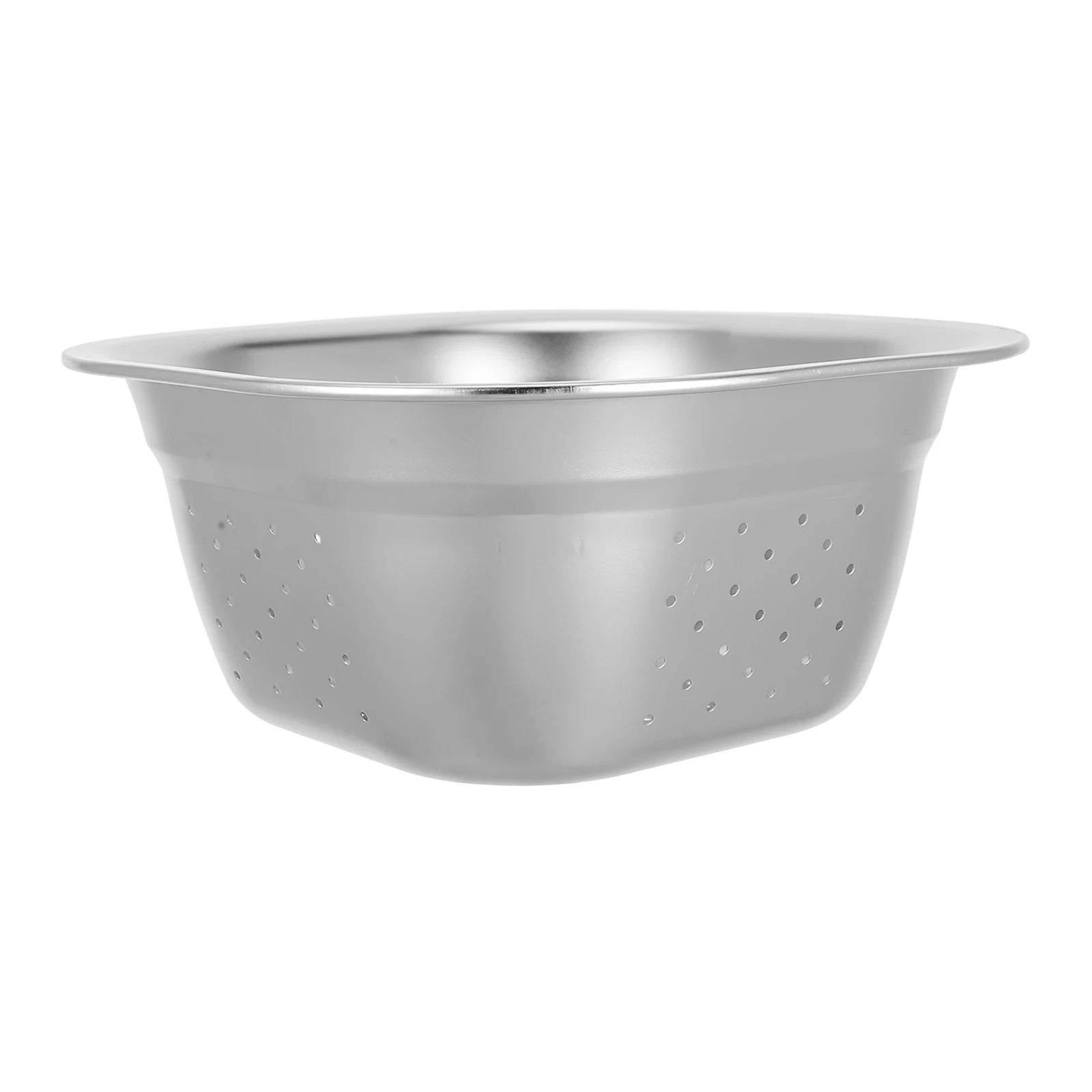 

Stainless Steel Colander Basin Thick Drainage Kitchen Vegetable Fruit Wash Basin Metal Filter Screen Basket 201