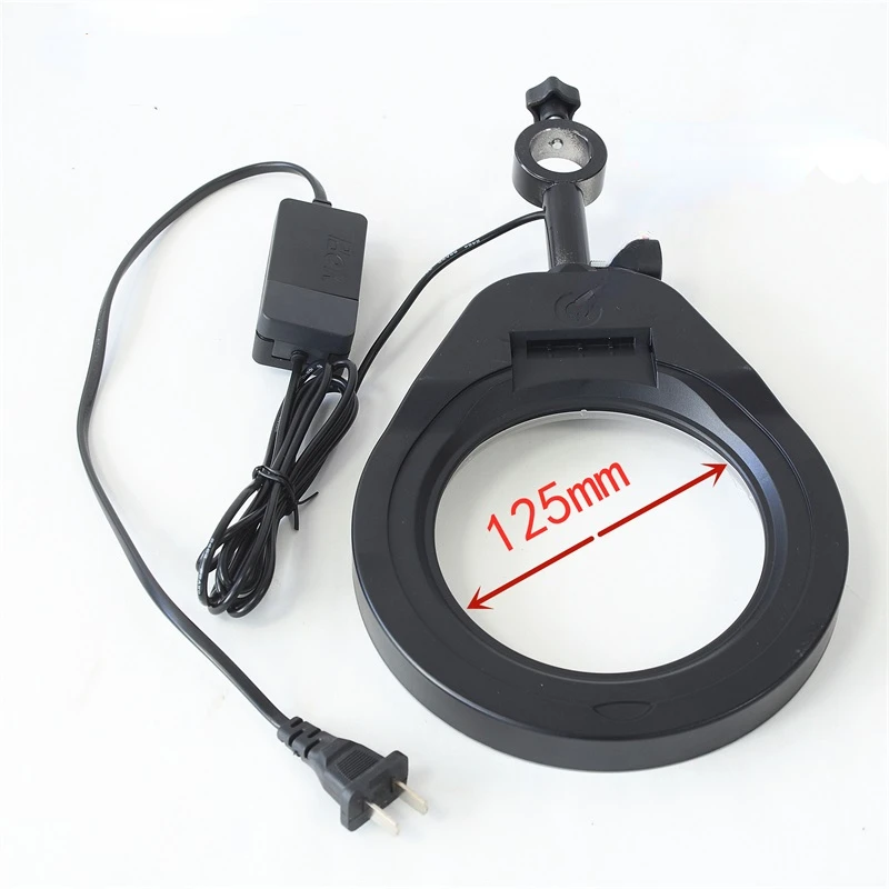 Big Size 90-125mm Inner Diameter Industrial Microscope Light Source 6500K LED Ring Lamp Brightness Adjustable