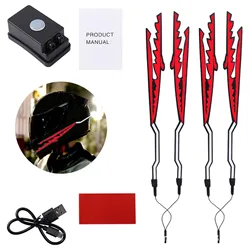Motorcycle Helmet LED Cold Light Riding Signal Luminous Light Bar Led Strip Motorbike Night Warning Lights Waterproof