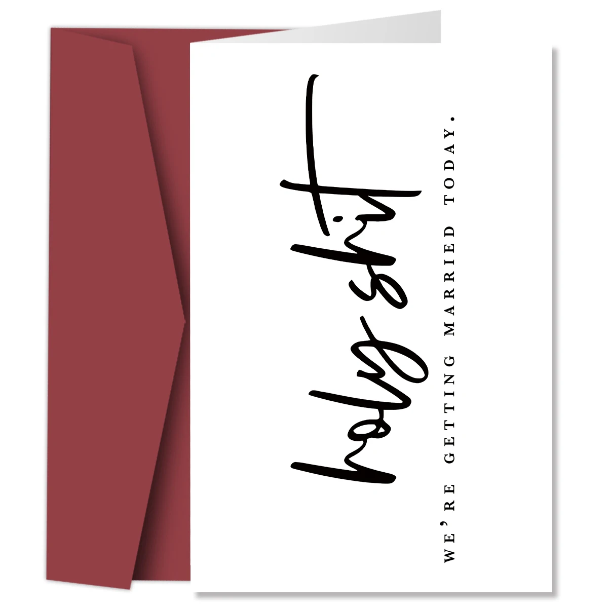 Tarjeta divertida del día de la boda, tarjeta de votos del día de la boda de la novia del novio, para mi marido, esposa en nuestra tarjeta del día de la boda, somos casados hoy
