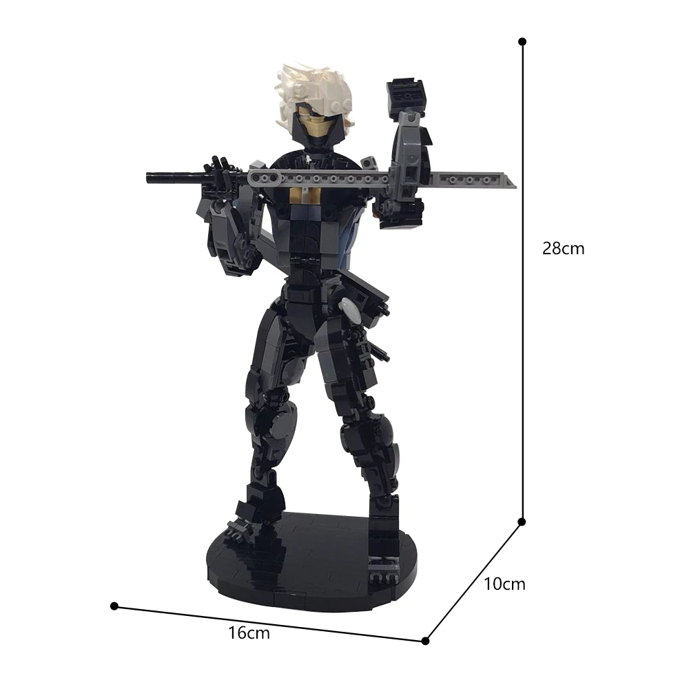 Metal Gear Raiden Action Figure Building Block Model Kit MOC Cyborg Ninja Mehca Robot Warrior Bricks Toy Kid Birthdays Gift