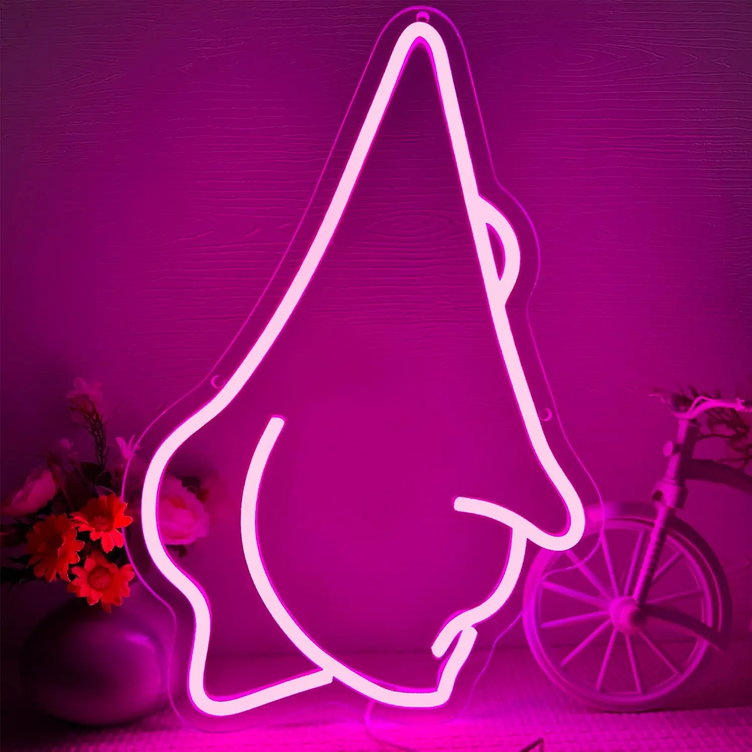 ピンクスターフィッシュ-led-ネオンサイン-usb-調光可能なネオンライトサイン-ゲームルーム、寝室、バー、リビングルーム、誕生日パーティーギフト、壁の装飾用