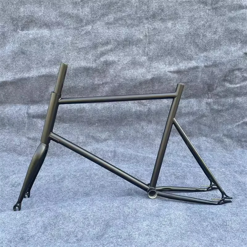 20 Inch Fixed Gear Bicycle Frame, High Carbon Steel Fixed Bicycle Single Speed Frame With Front Fork Bicycle Parts