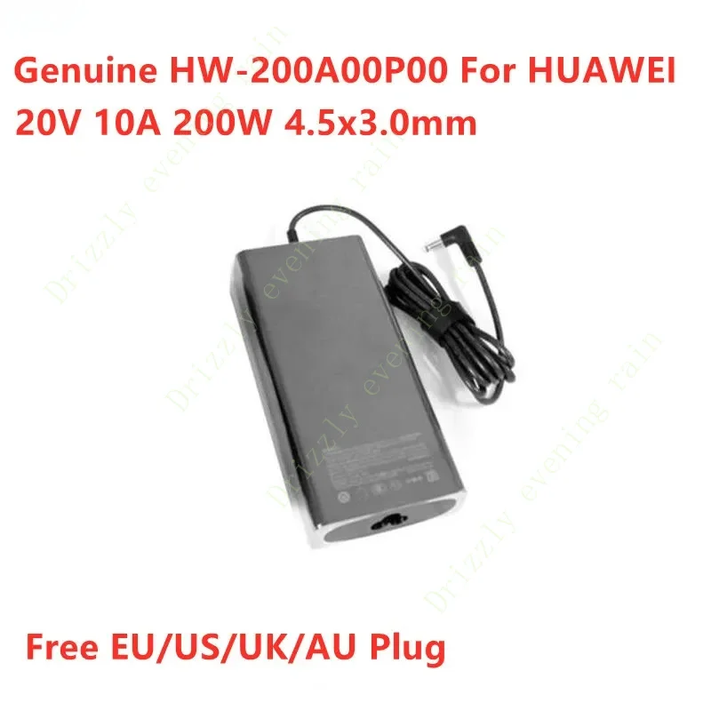 Genuine HW-200A00P00 20V 10A 200W AC switching power adaptor for Huawei V700 FRD-WFD9 gaming laptop power supply charger