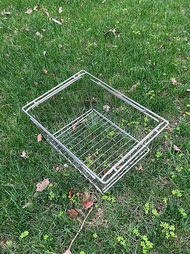 سلة تخزين لوحة الطاولة أواني من الفولاذ المقاوم للصدأ أوعية حامل أطباق سلة متعددة الوظائف لرف توسيع جانبي لسطح المكتب IGT #6