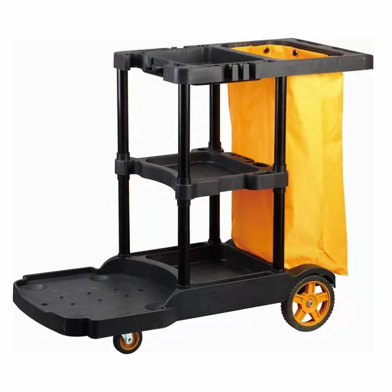 AOLIVIYA Hospitality Cart Hotel Bar Trolley Service Cart Cleaning Truck