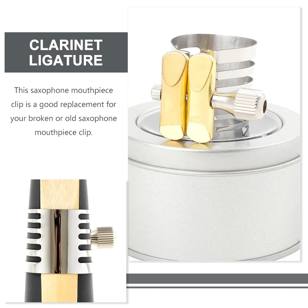 

Saxophone Clamp Supplies Stainless Steel Ligatures Alto Instrument Accessory Clip