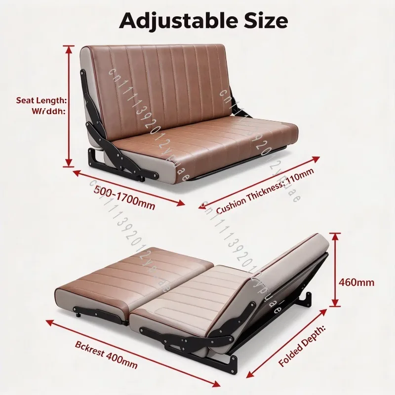 L107 Wall Mounted Murphy Sofa Bed, 67 Inch Adult PU Leather Convertible Bed, Equipped With Durable Hinges
