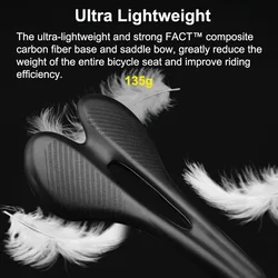 EC90 NO LOGO Carbon Bike Saddle MTB Road T800 Super Light Bicycle Seat Comfortable Leather EVA Cycling Racing Cushions