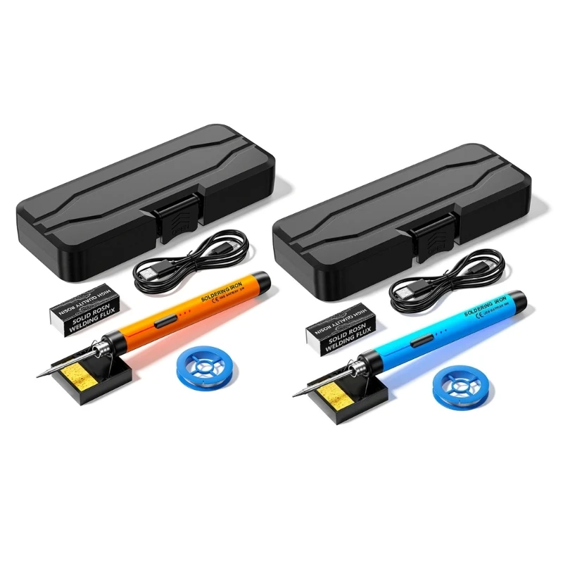 

Portable Soldering Iron Tool Set With 3Heat Setting, USB Charging, Comprehensive Accessories for Home Repairs Tool