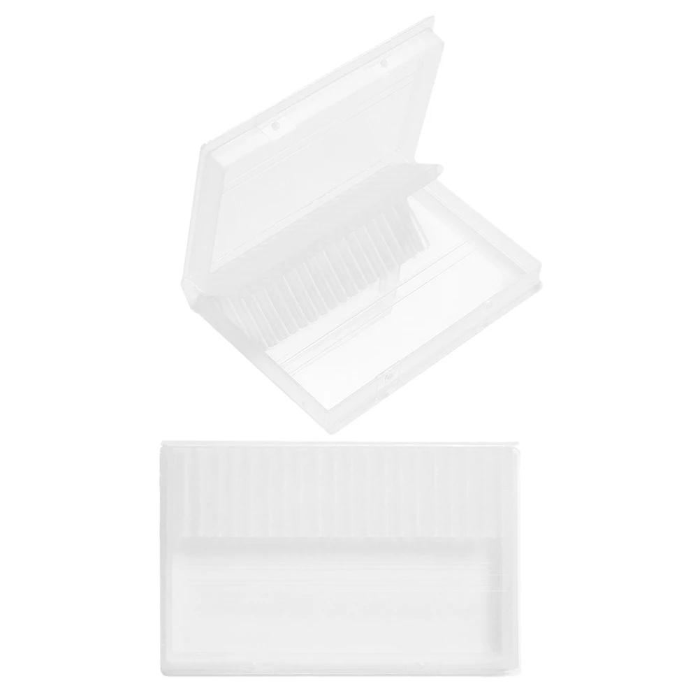 

2Pcs Nail Drill Bit Holder Portable Flip Cover Organizer Storage Box Tool Storage Holder for Professional Nail Salon Supply