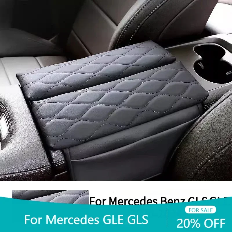 

Center Console Armrest Box Cover Pad Decoration Leather Anti-Scratch Car Accessories For Mercedes Benz GLE GLS Class W167 X167