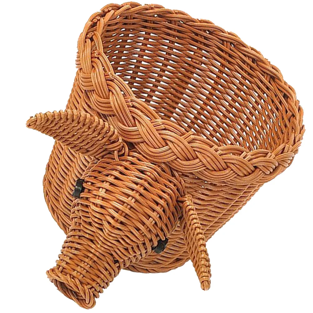 

Creative Reusable Plastic Storage Basket Large Capacity Fruit Bread Snacks Organizer Woven Design Smooth Finish Draining