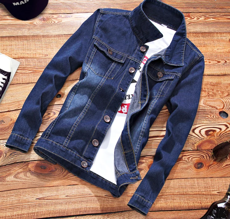 2022  Autumn New Mens Denim Jacket Jeans Pants Slim Fit Pencil Pant Long Sleeve Coat Long Trousers 2pcs Set Size S-3XL for Male