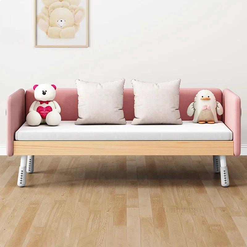 

Modern Luxury Children's Beds Spliced Guardrail Beds with Mattress Widened Boys&girls Children Bed for Home