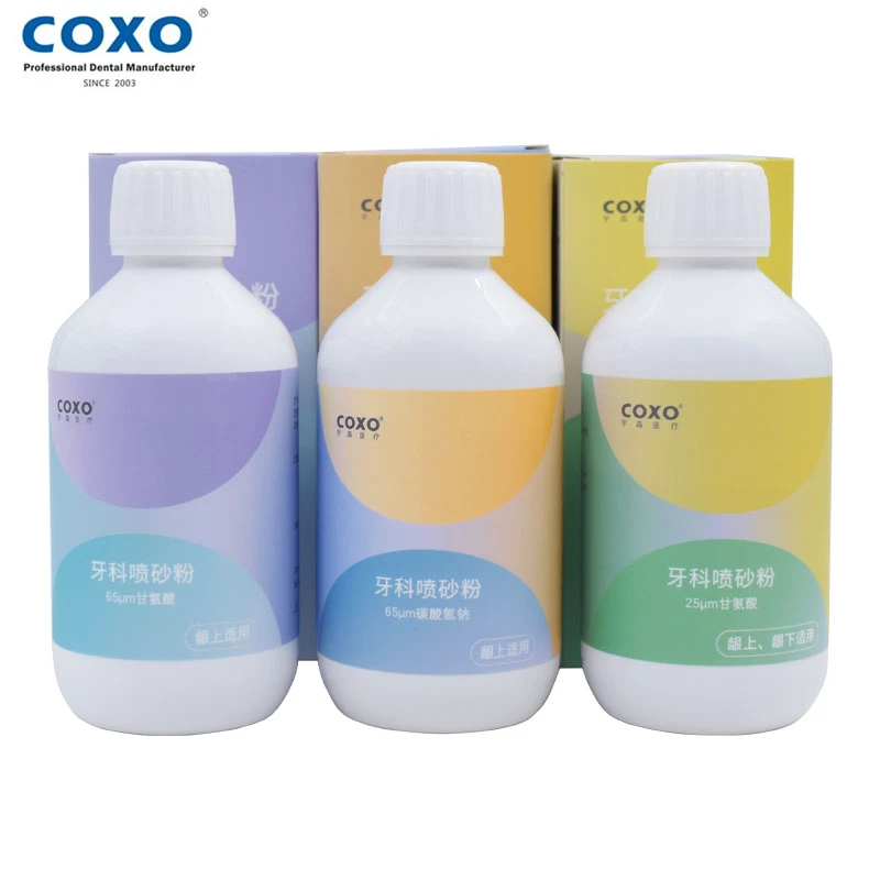 

COXO Dental Air Polisher Prophylaxis Teeth Polishing Powder Glycine Dental Abrasive Sandblasting Machine Powder 25um 65um