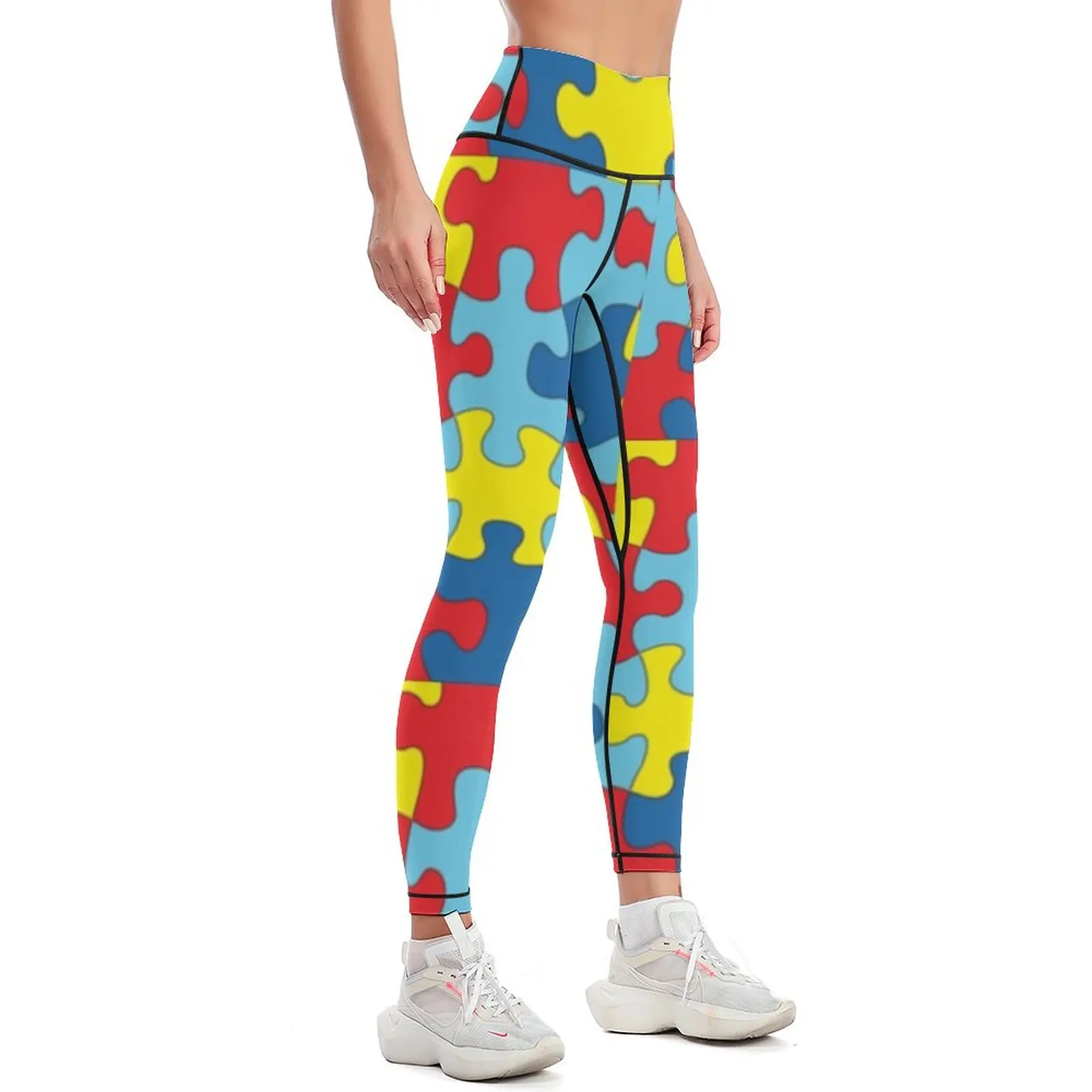 Autism awareness puzzle pieces Leggings gym's sportswear sports for gym Womens Leggings