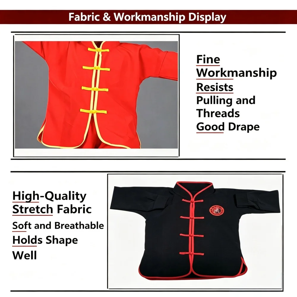 Kids Kung Fu Uniform Men Women Chinese Clothes Children's Sets Performance Boy Set Tai Chi Outfit Girl Wushu Costume Tang Suit