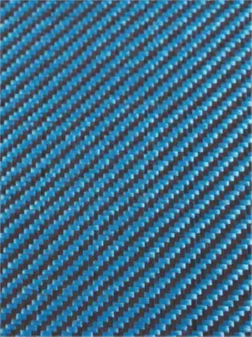 190gsm Blue  Twill Carbon Aramid Fiber Hybrid Fabric For Sport Products New-materials 3k Carbon Fiber Cloth Aramid Fiber