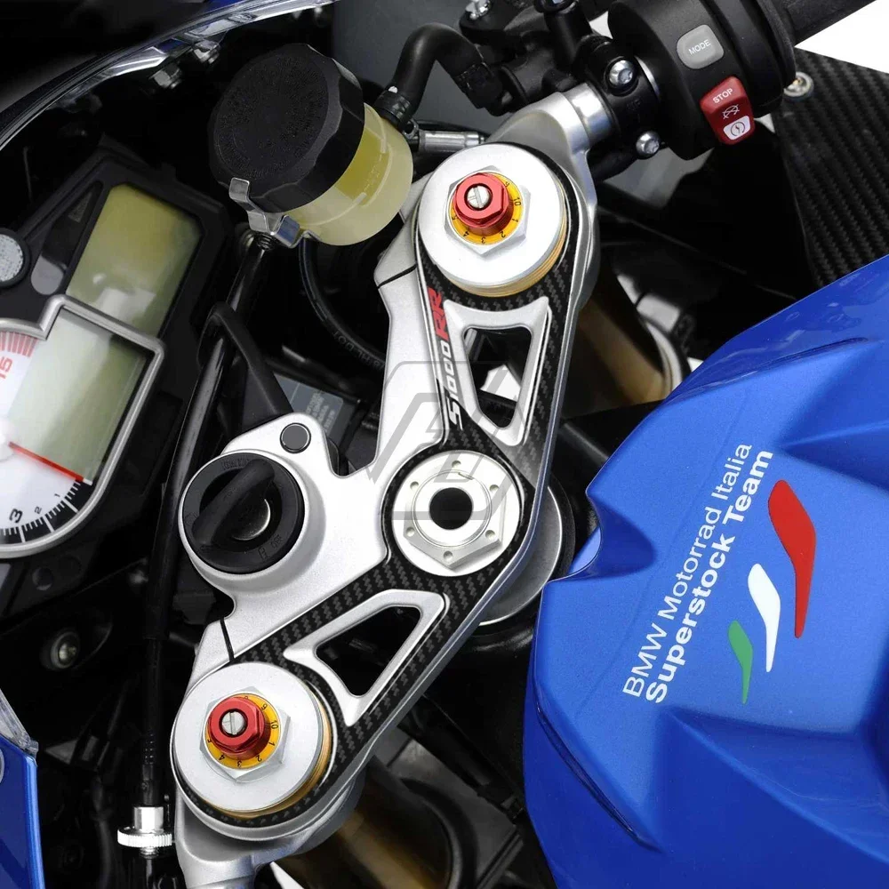 Für BMW S1000RR und HP4 2012–2014 3D Carbon-Look Upper Triple Yoke Defender