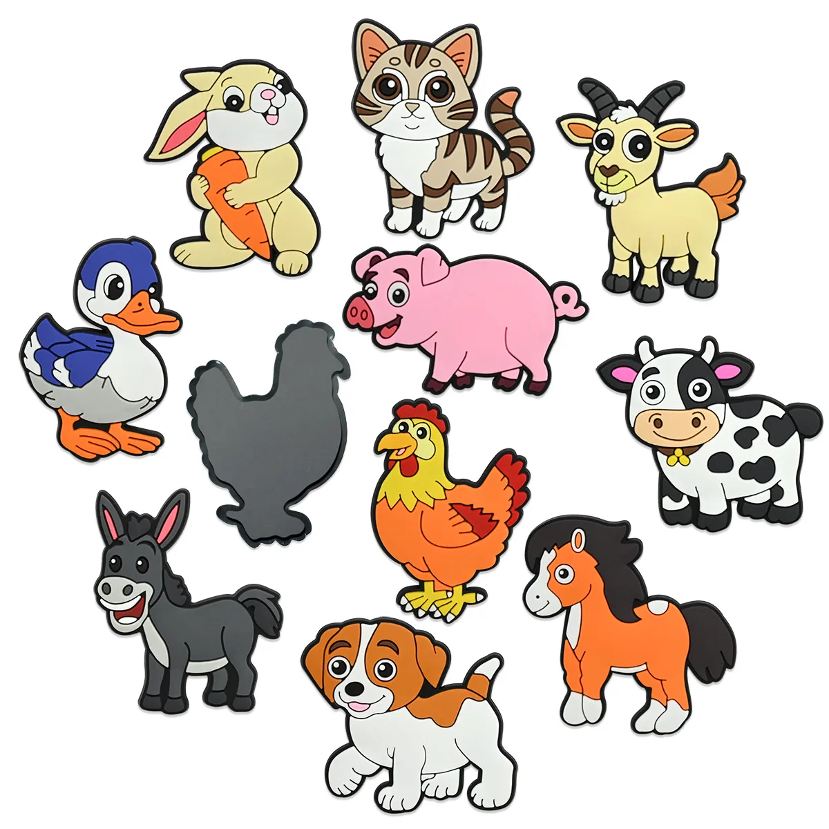 Cute Cartoon Animal PVC Fridge Magnets Soft Rubber Whiteboard Message Magnets, Creative Early Educational Decorative Magnet ﻿