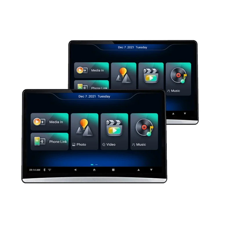 New 12.4'' Full Touch Screen Android Headrest   for Car Rear Seat Entertainment Support 4K H-D-MI Youtube