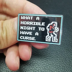 What a horrible night to have a curse enamel pin Castlevania II Simon's Quest bloody disgusting grunge Witch badge Wiccan Goth G