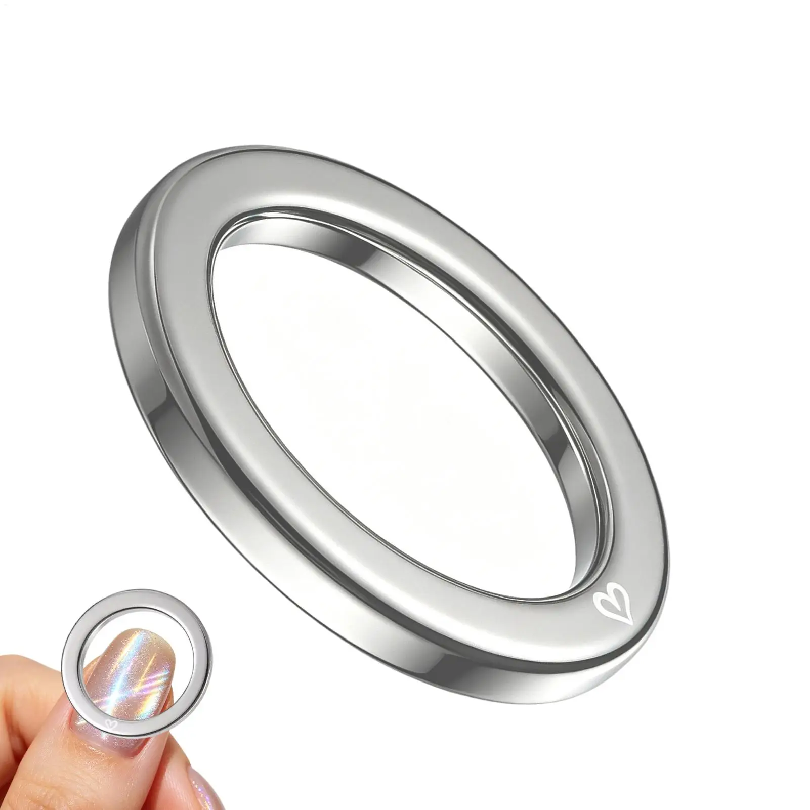 Ring Magnet Circular CatsEye Nail Magnet Portable Hollowed-out Circular CatsEye Magnet Manicure Supplies Strong Nail Magnet Tool