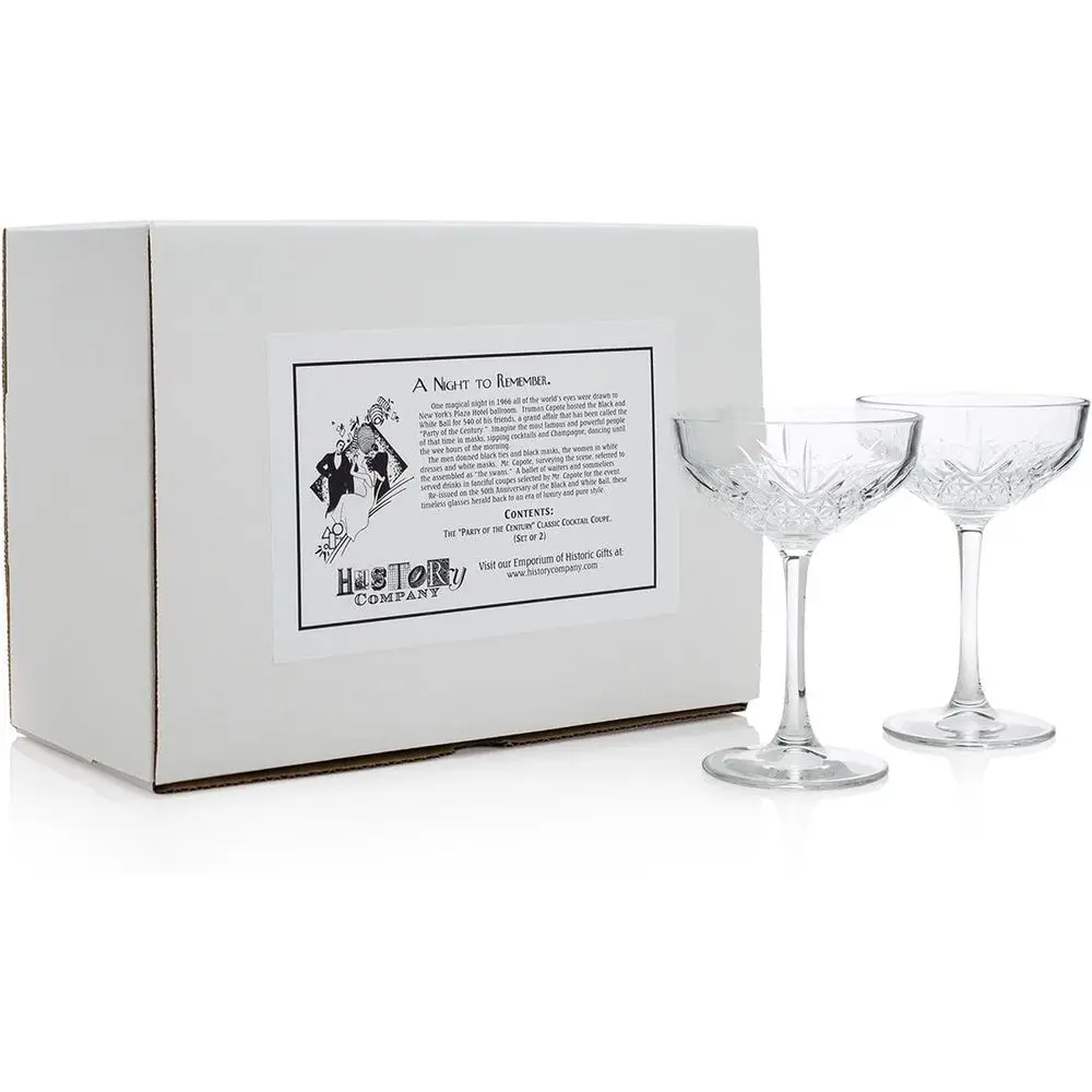 

Party of the Century Classic Cocktail & Champagne Coupe Glass Set