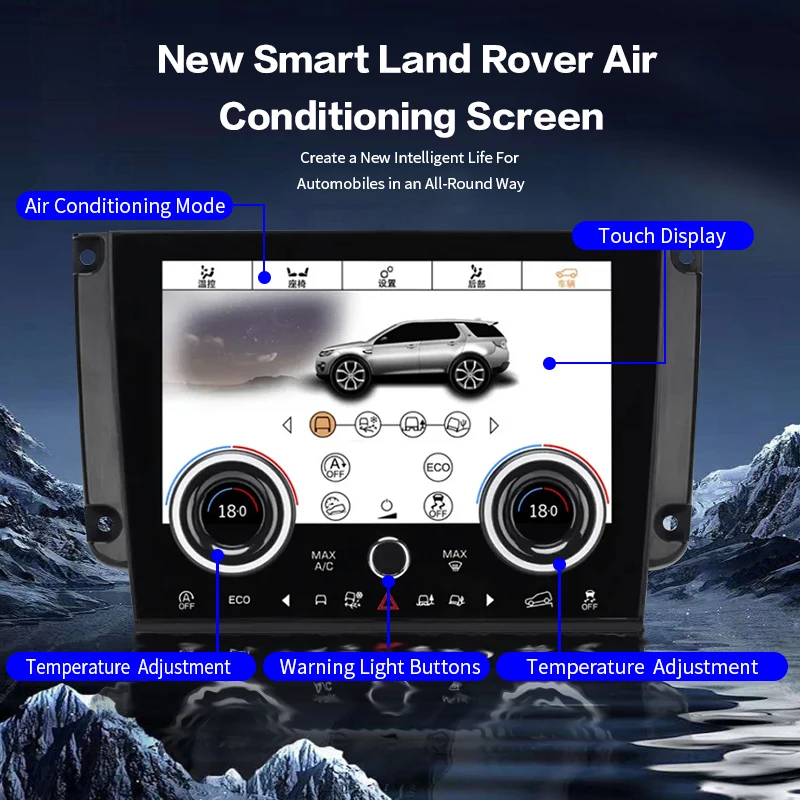 Layar sentuh AC generasi terbaru 2023 untuk Land Rover Discovery Sport Radio mobil L550 kontrol iklim papan kondisi udara LCD