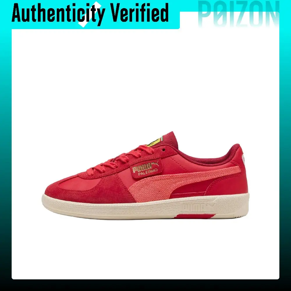 PUMA x SCUDERIA FERRARI Palermo Abrasion Resistant Low top German Army Trainers Unisex Red 308717-02