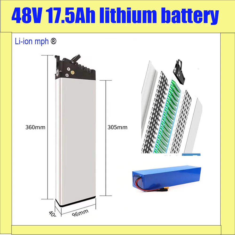 

48V 10.4Ah 13.6.Ah 17.5Ah New Battery for 100w 150w 200w 250w 350w 450w 5000w 800w motor high-capacity DCH 006 18650 battery