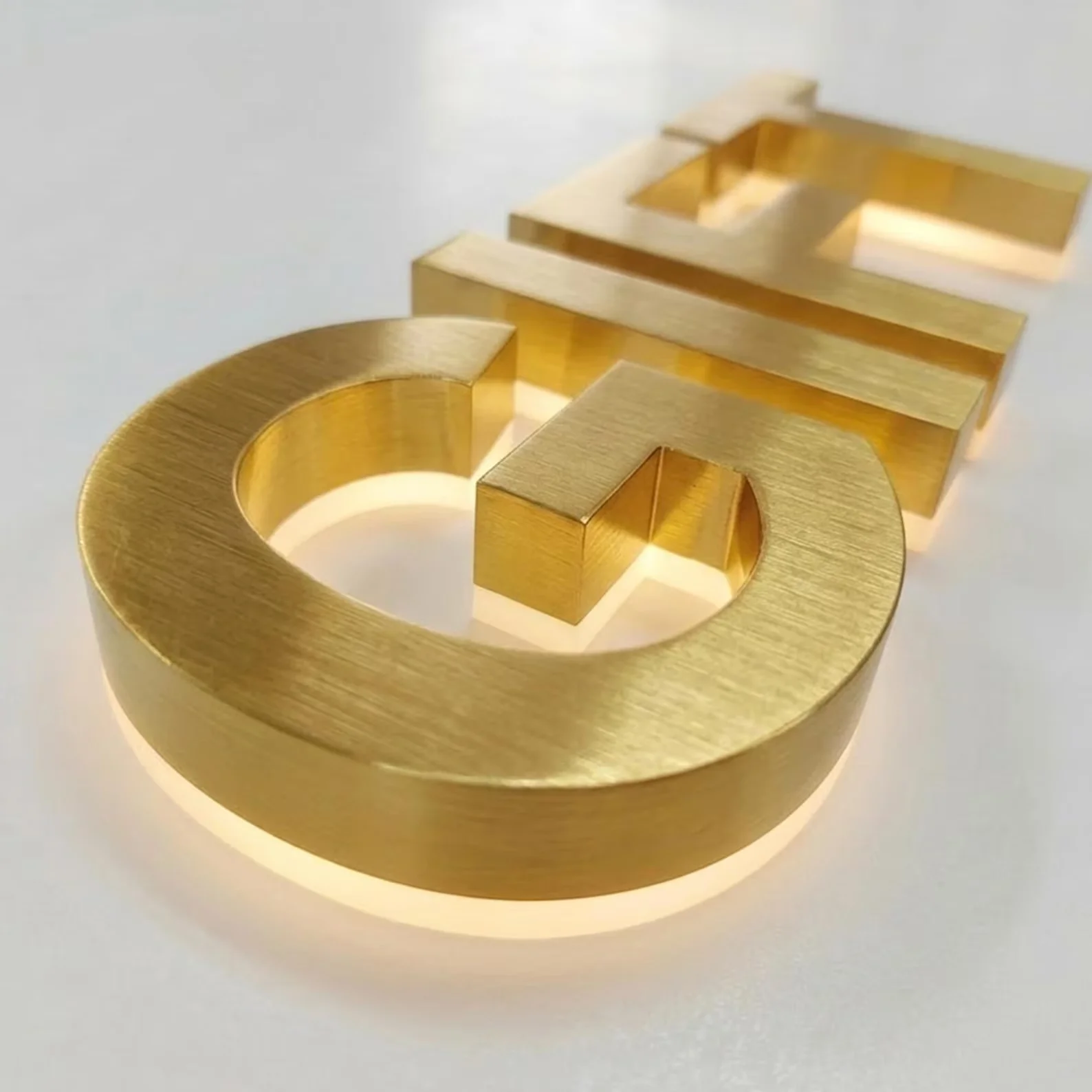 Custom LED Backlit Logo Sign, 3D Metal Business Sign, Storefront Office Reception Sign, Beauty Salon Sign, Illuminated Wall Sign