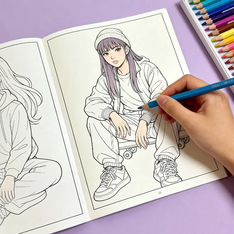 32-page Adult Fun Stress-relieving Graffiti Practice Book Coloring Book Featuring Female Celebrity Characters Perfect Gift