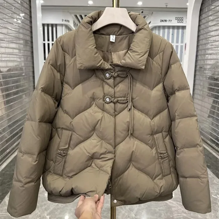 

Модное хлопковое пальто для мам с квадратным воротником, зимнее, новое, элегантное, верхняя одежда для женщин среднего возраста.