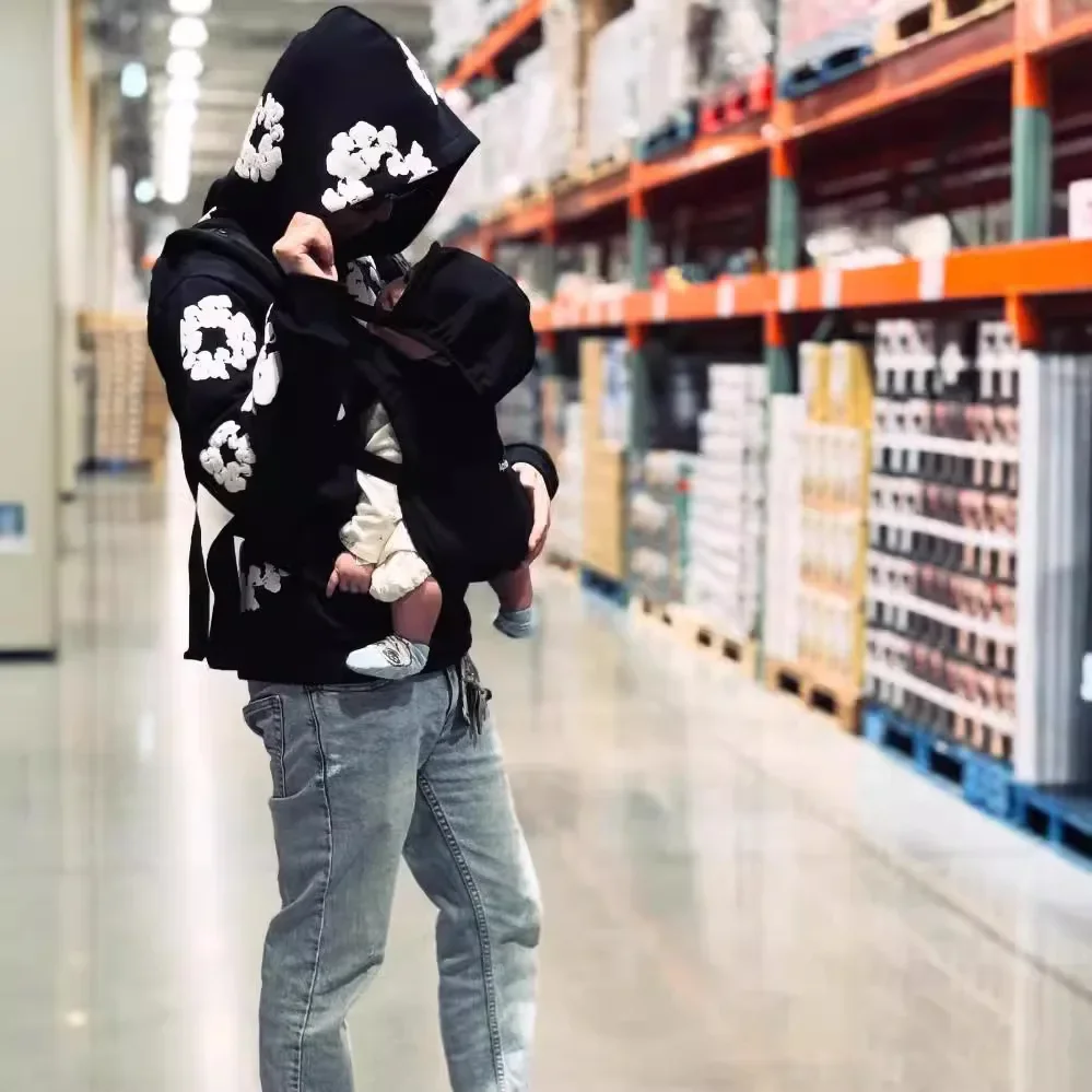 فضفاض المجهزة هوديي البلوز الشارع الشهير طباعة للجنسين مجموعة الشارع سلسلة مريحة الرجال النساء هوديي البلوز كومبو