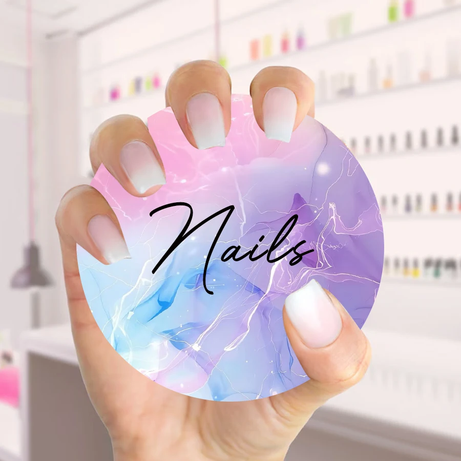 10Pcs/Lot Nail Art Display Card Board, Manicure Nailfie Disc, Nail Salon Accessory, Nail Tech Photo Prop, Nail Selfie Disc Board