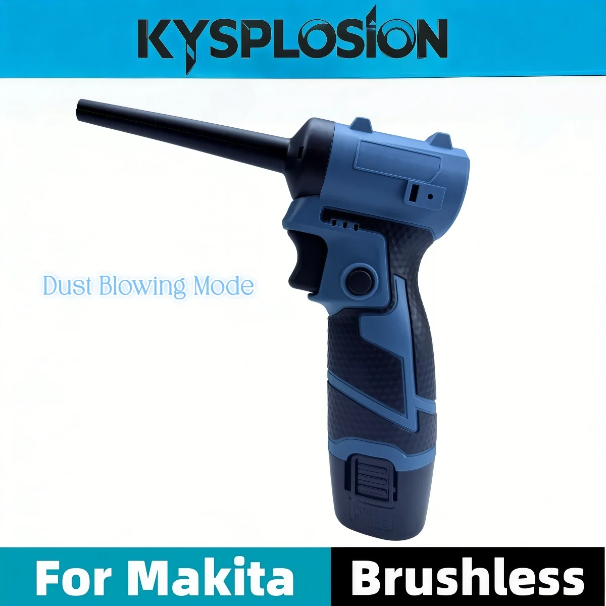 110000RPM 2-in-1 Blow & Suction Brushless Cordless Blower Mini Dust Cleaner Compatible with Makita 12V Battery DIY Cleaning