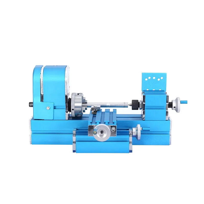 DIY Mini Metal Micro Universal Lathe Machine for Woodworking Metal Processing Teaching Model Hobby Tool Desktop