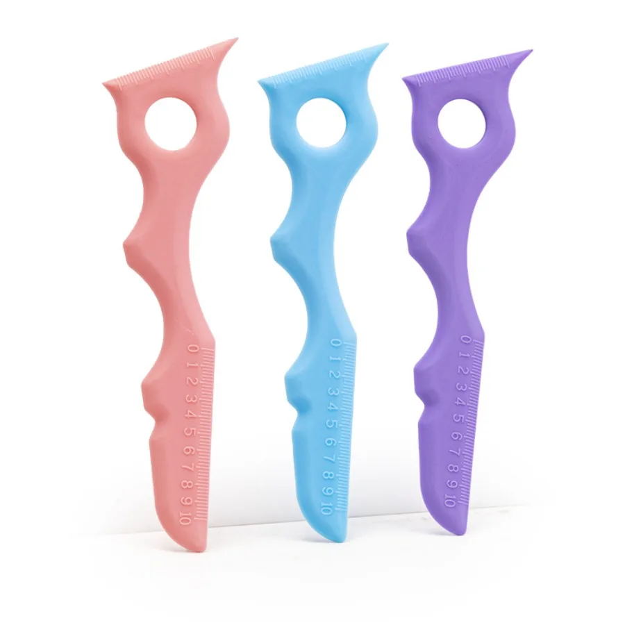 3個のシリコン化粧品補助ツールテンプレート、アイライナー、まつげ、眉毛、多機能、お手入れ簡単、美容愛好家に最適