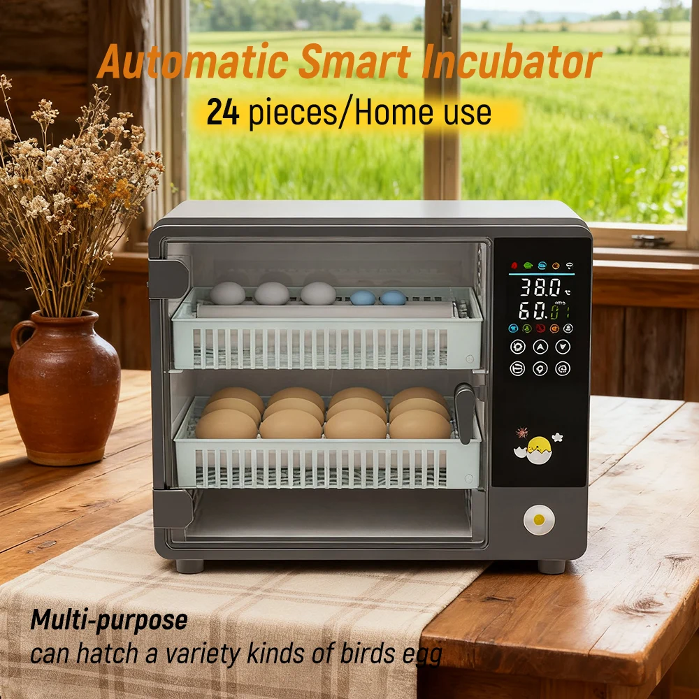 

Автоматический умный инкубатор для яиц, домашнее цифровое устройство для инкубации яиц с контролем температуры для фермы, курицы, утки, птиц, яиц