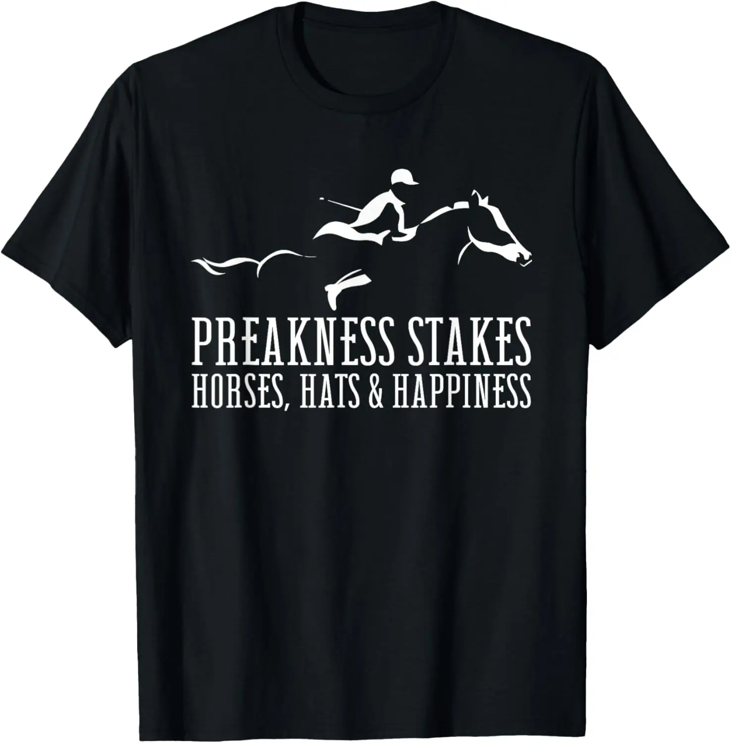 Preakness Stakes Horses Hats & Happiness Horse Racing Derby T-Shirt